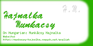 hajnalka munkacsy business card